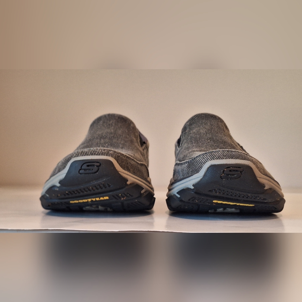 Skechers Respected Fallston Relaxed Fit Air Cooled Memory Foam Charcoal Grey 8 - Picture 4 of 16